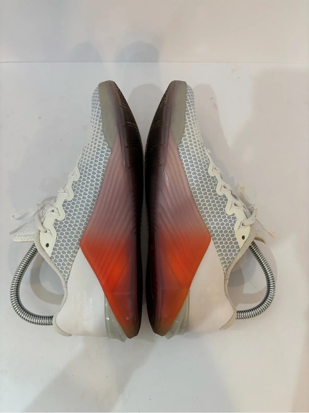 Nike White Mesh Training Shoes with Blue and Orange Accents size 7